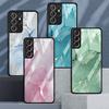 Мраморный узор 3 стеклянный чехол для Samsung Galaxy S22 S20 FE S21 Plus чехол для телефона S10 5G S9 Note 20 Ultra 10 Lite Shell
