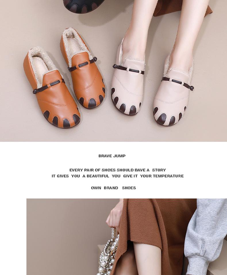 Женские ретро водонепроницаемые зимние ботинки на флисовой подкладке - Теплые, мягкая подошва, повседневная мода