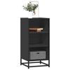 VidaXL Black Buffet 35.5x35x76 Cm Engineered Wood and Metal, Storage Cabinet, Entryway Furniture, Accent Furniture, Furniture 848949