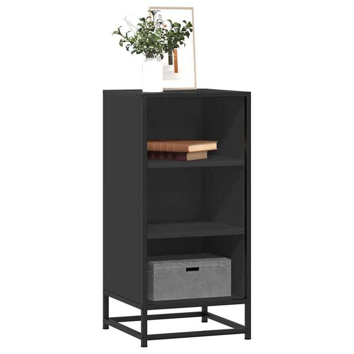 VidaXL Black Buffet 35.5x35x76 Cm Engineered Wood and Metal, Storage Cabinet, Entryway Furniture, Accent Furniture, Furniture 848949