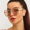 New  Square Sunglasses With Gradient Color Sunglasses Women'S Trend Uv Resistant Retro Oversized Eyeglasses Fashion Eyewear