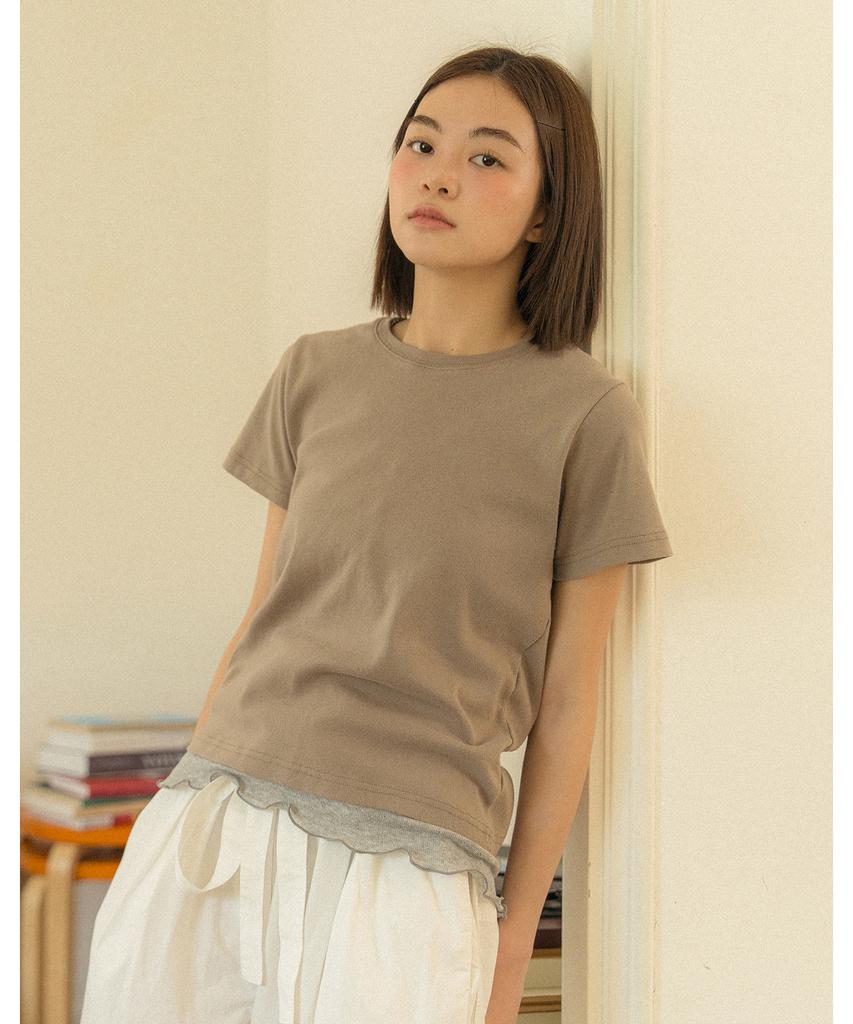 COTTON BELL Daily Fit T-Shirt - Mocha Beige
