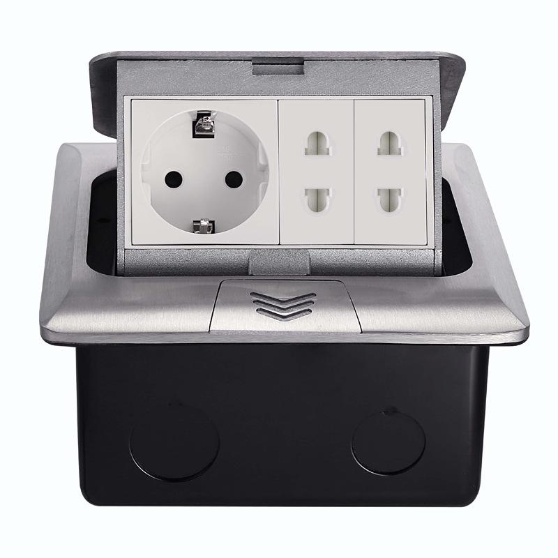 UK/US Standard Built-in Hidden Pop-up Floor Socket for Computer Network