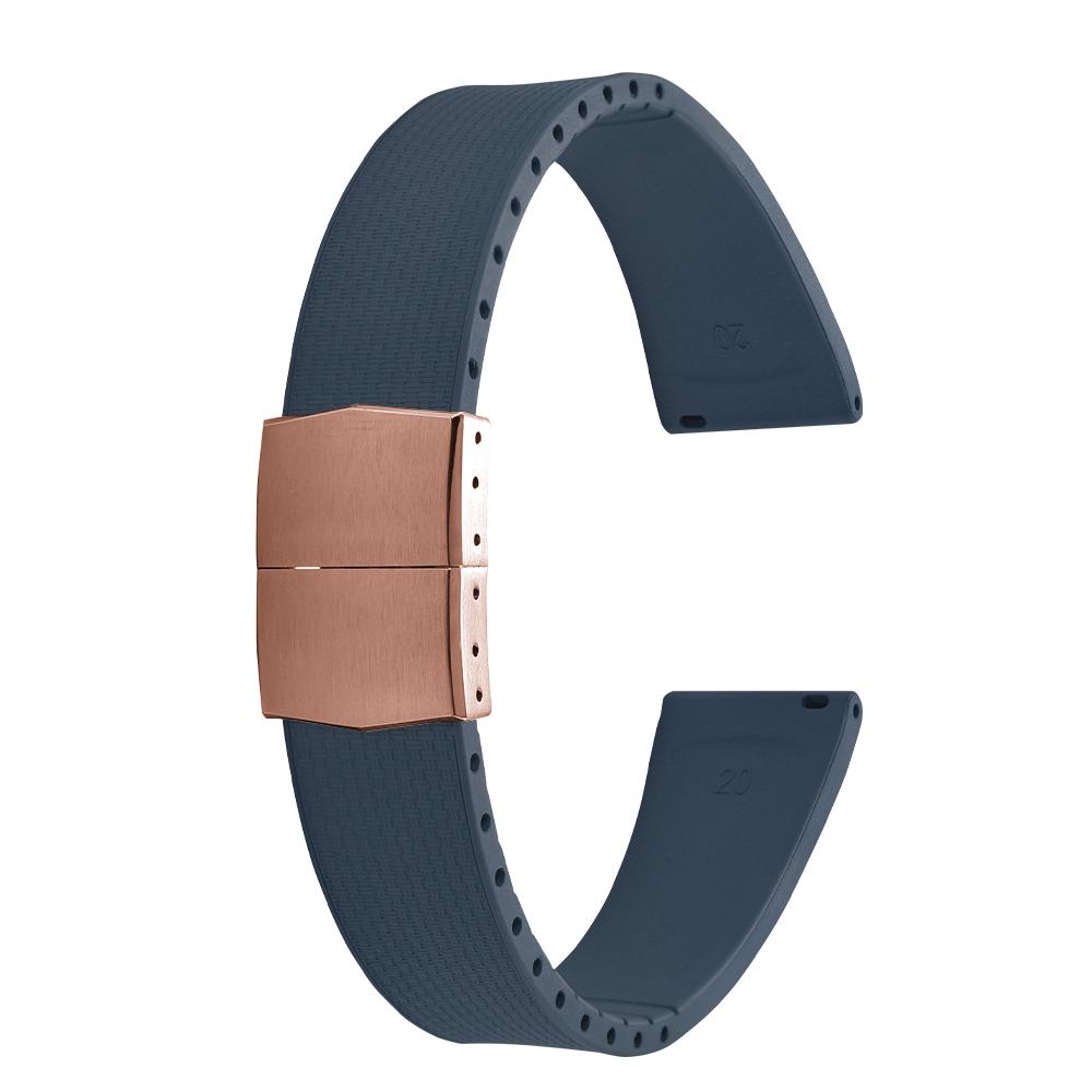 20 мм каучуковые ремешки Delugs CTS Fkm для часов с застежкой-бабочкой 4 цветов Уникальная текстура Быстросъемный ремешок для часов для брендовых часов