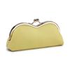 Elegant Leather Glasses Case Compact Portable Sunglasses Storage Bag Protective Soft Leather Kiss Buckle Case