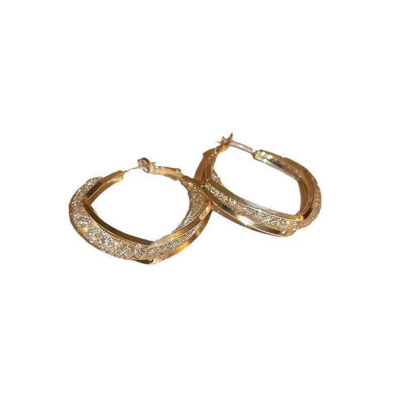 Женские двухслойные серьги из циркония — легкая роскошь, нишевый дизайн, ориентированный на темперамент, холодный стиль, смелое заявление.