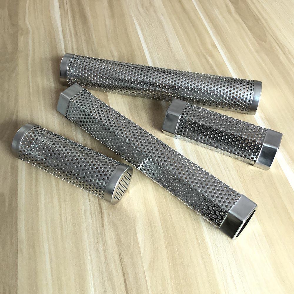 Шестигранная трубка для копчения из нержавеющей стали для барбекю из фруктовой древесины