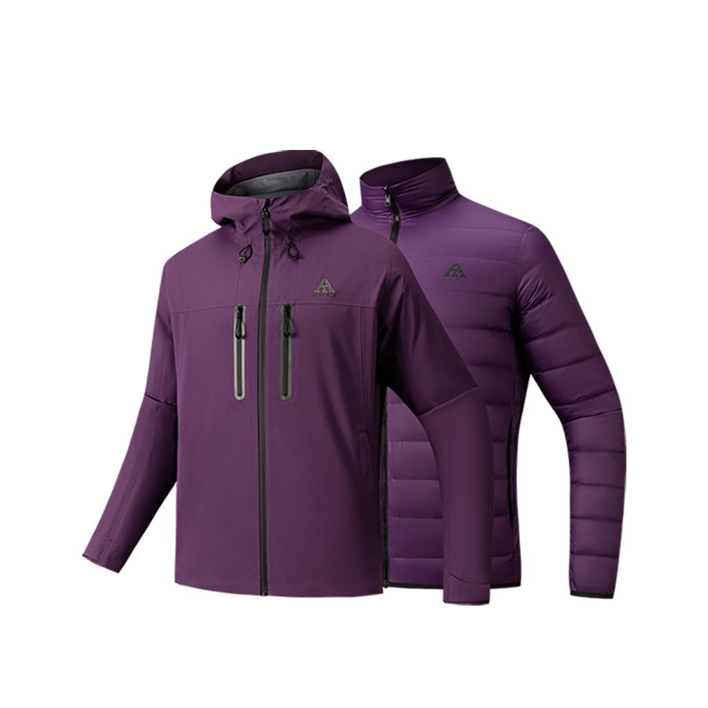 Anta Outdoor Collection Hiking Outdoor Adventure Waterproof And Windproof To Keep Warm Windbreaker Jacket Men's 952546603-4