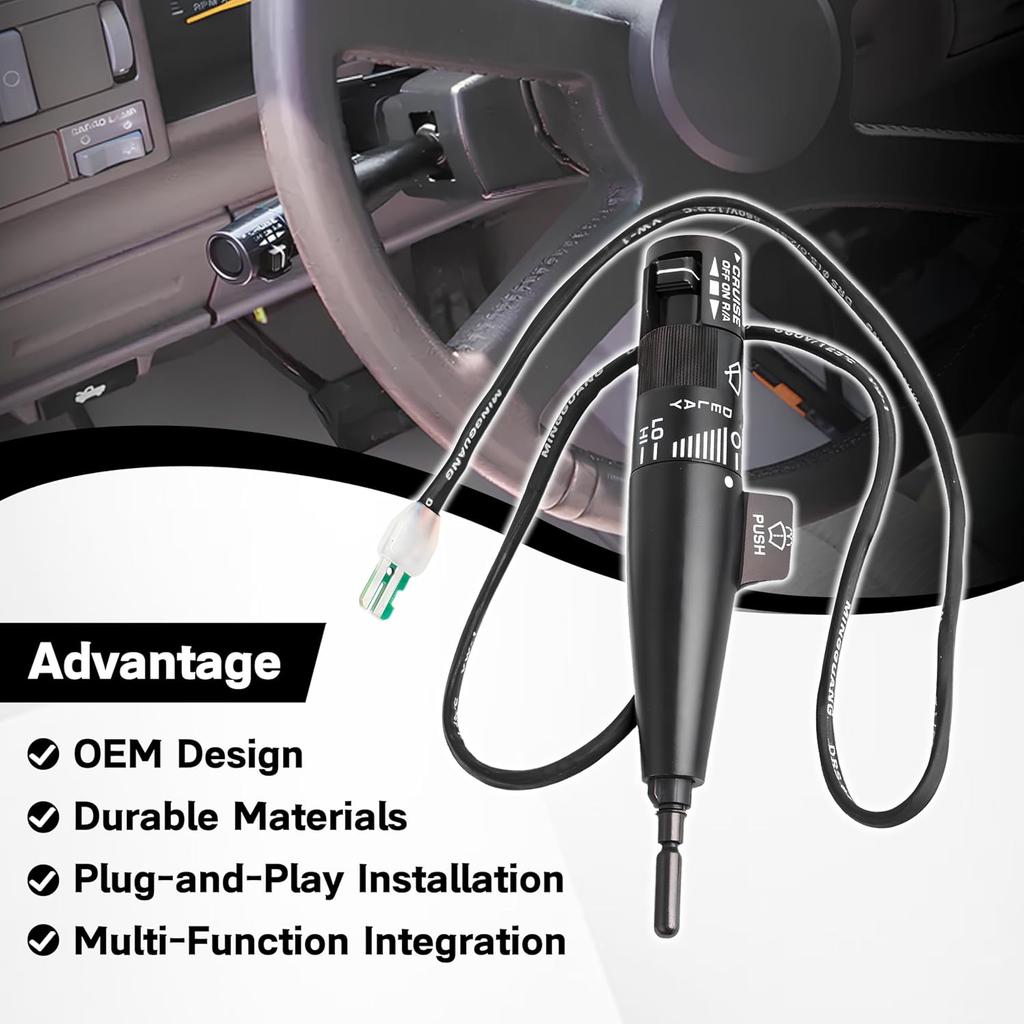 19353957 Turn Signal Combo Lever Compatible With 1988-1994 Chevrolet GMC Headlamp Dimmer Switch, Cruise Control Actuator, Windshield Wiper Lever Asm