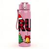1PC Plaid Bruh Santa Ornament Set 750ml Color Plastic Water Bottle Leakproof Flip Straw Lid For Sports Office Home Use