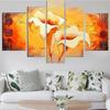 5 Pieces Wall Art Canvas Painting Modern Lily Flower Poster Home Pictures Living Room Modular Framework For Decoration