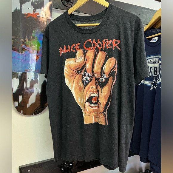 1987/88 Alice Cooper ‘Raise Your First’ Tour Black Unisex T shirt KH12293