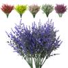 12 шт. искусственная лаванда 7 вилок реалистичные поддельные пластиковые цветы для дома, офиса, свадьбы, вечеринки, помещения, улицы, искусственные цветы, цветущие растения, украшения