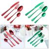Fork Spoon Stainless Steel Case Box Utensils Snowflake Printing Christmas Dinnerware Sets Flatware