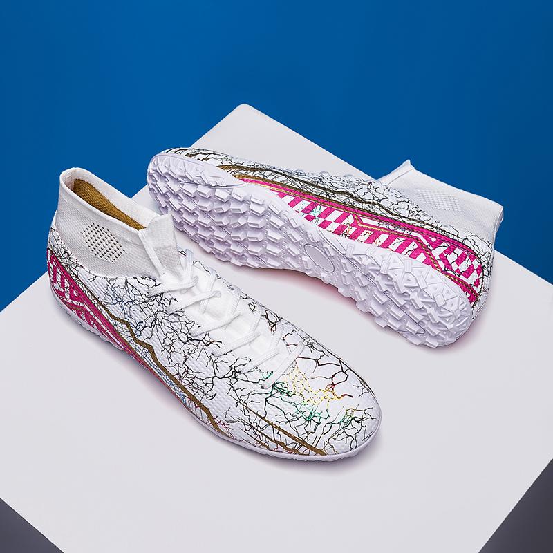 Молодежные и взрослые новые качественные амортизирующие противоскользящие и износостойкие высокие кеды с короткими шипами для уличного футбола и спортивной обуви