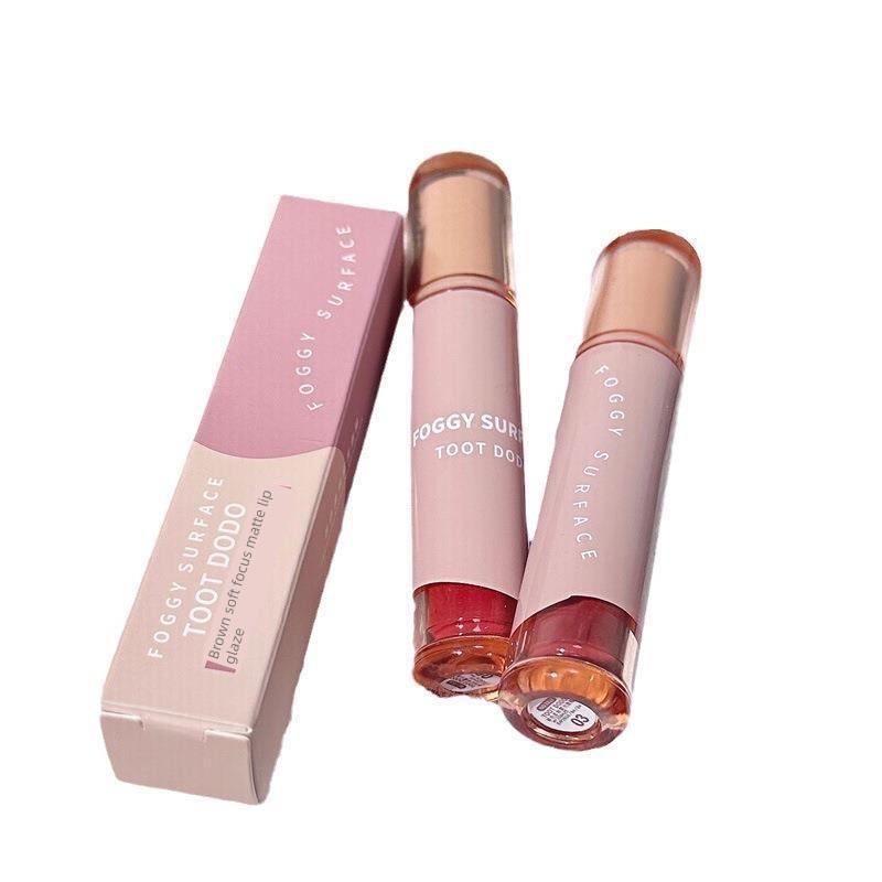 Good Lipstick~ Little Fat Ding Lip Mud with a Light Creamy Texture, the Same Shade as Popular Influencers, in a Gentle Smoke Pink and Nude Color