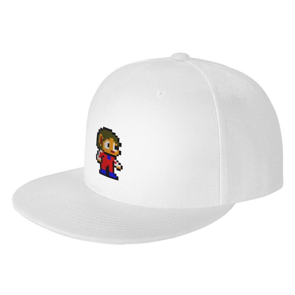 Модная пиксельная арт кепка с плоским козырьком Alex Kidd Американский уличный стиль Бренд Кепка
