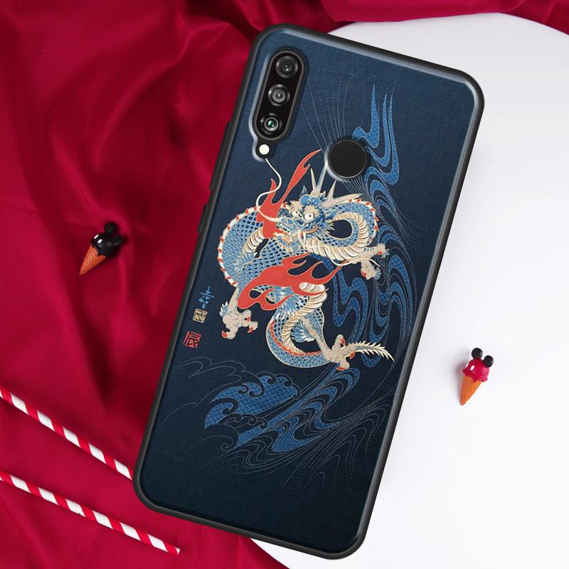 Стиль Японского Дракона Для Huawei Nova Y61 Y70 Y90 Y60 Y72 Y91 12s 12i 11i 7i 8i 9 10 SE P60 Pro P30 P40 Lite Чехол