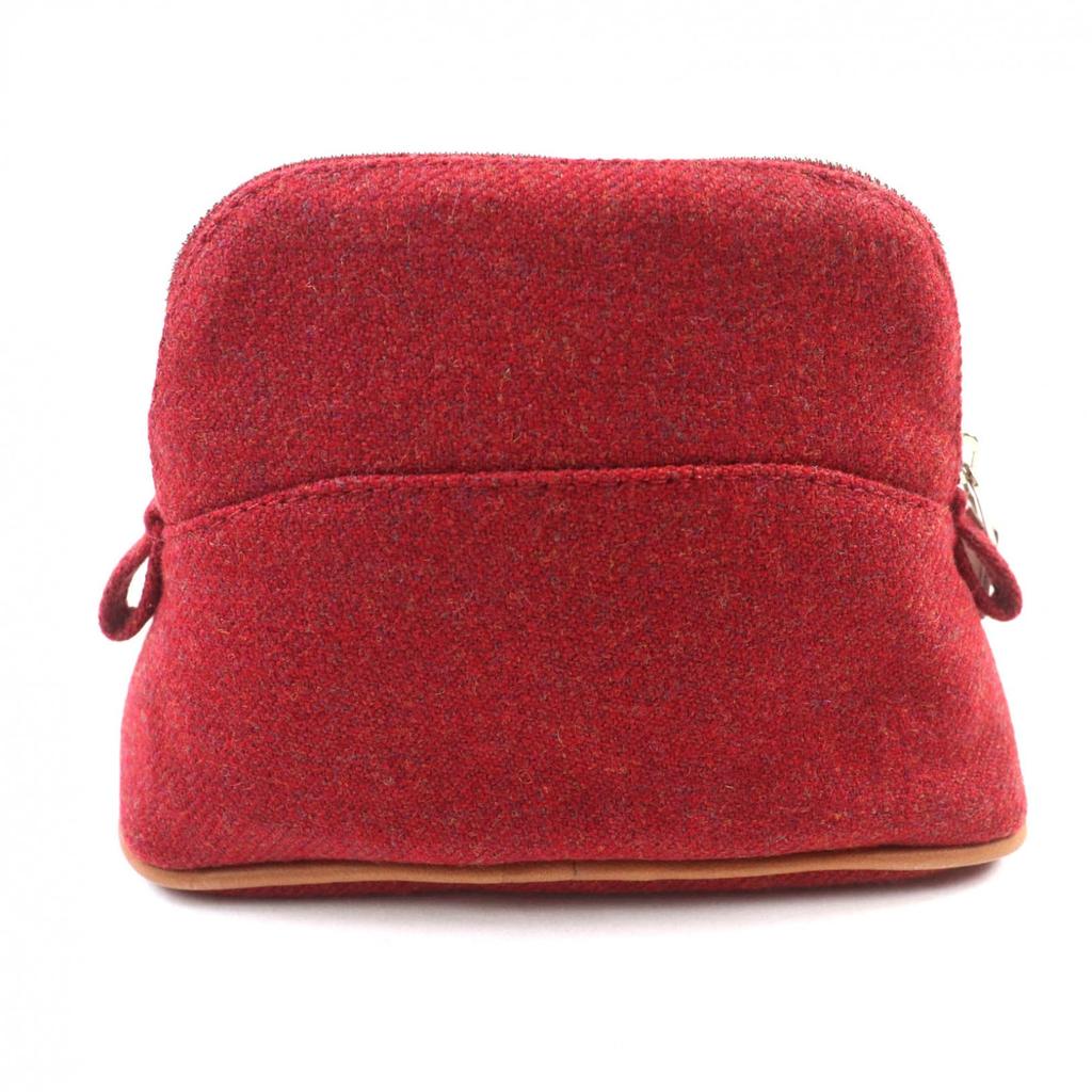 Pristine HERMES Boride pouch mini mini leather cosmetics pouch mini wool Women Used