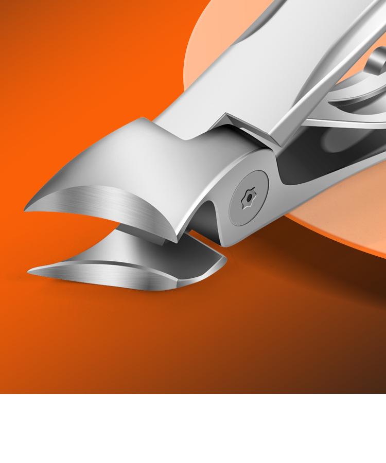 Кусачки для ногтей с большим раскрытием и наклоном - ножницы из нержавеющей стали для удаления пудры