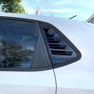 Для Volkswagen VW Polo MK6 2018-2025 Задние жалюзи на окно автомобиля Боковая накладка-шторка Накладка Вентиляционное отверстие Ковш ABS Углеродное волокно Авто