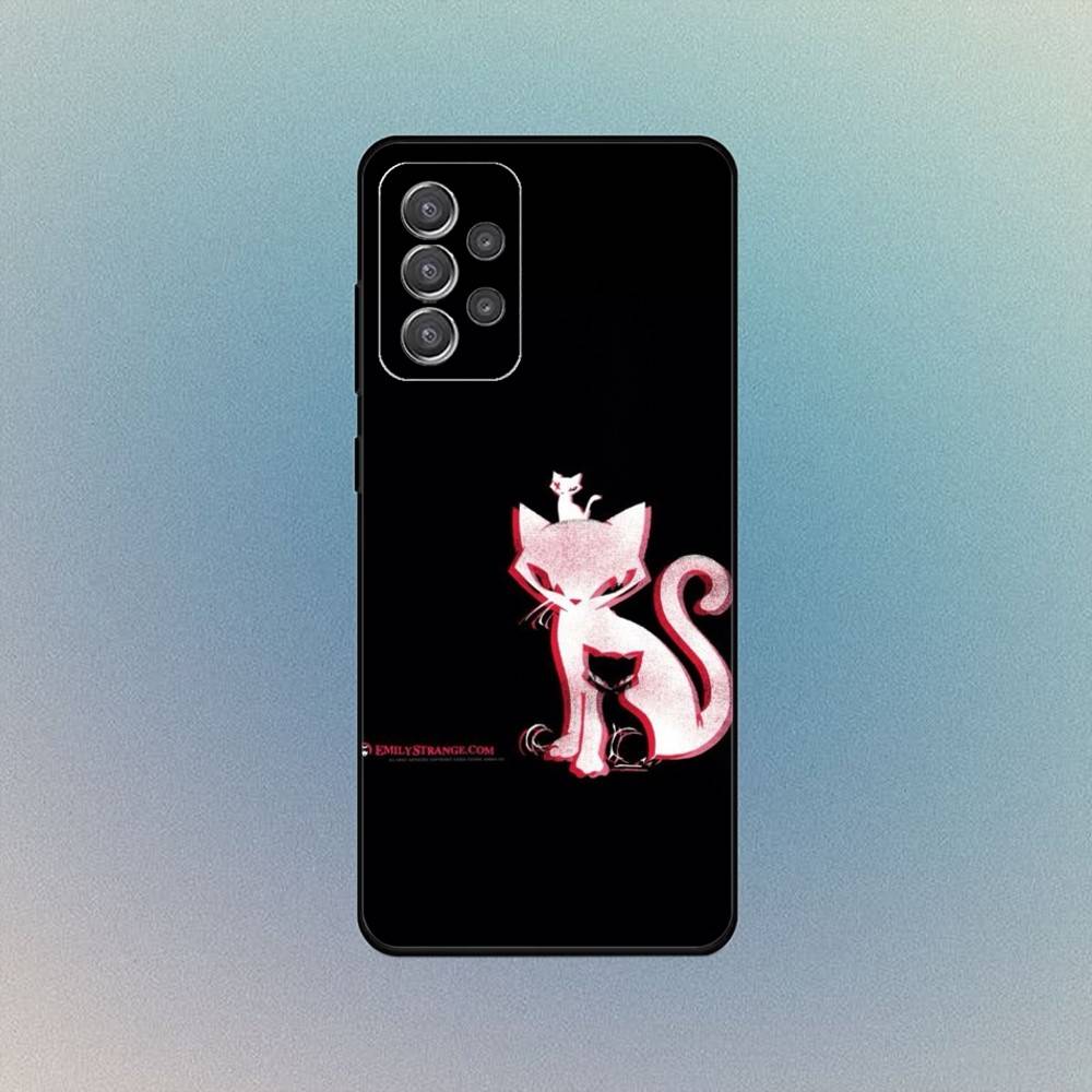 Cat E-Emily The Strange Phone Case For Samsung S25,S24,S21,S22,S23,S30,Ultra,S20,Plus,Fe,Lite,Note,10,9,5G Black Cover