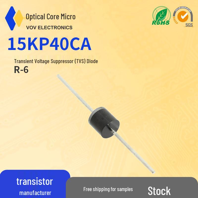 15KP40CA R6 40V 1.5kW Bidirectional Transient Voltage Suppressor (TVS) Diode