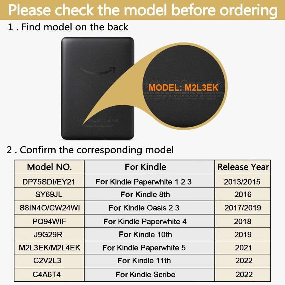 Shockproof 6.8 inch e-Reader Case Auto Wake/Sleep M2L3EK Protective Shell for Kindle Paperwhite 5
