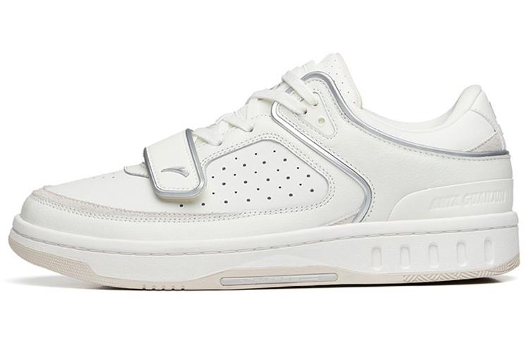 Men's Sneakers Anta Vintage Abrasion Resistant Low top Skateboard Shoes Men's White Silver