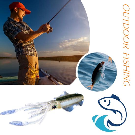 15СМ/20Г Рыболовная Мягкая Приманка Кальмар Светящаяся в Темноте Красочная 3D Глаза Искусственная Приманка Осьминог Море