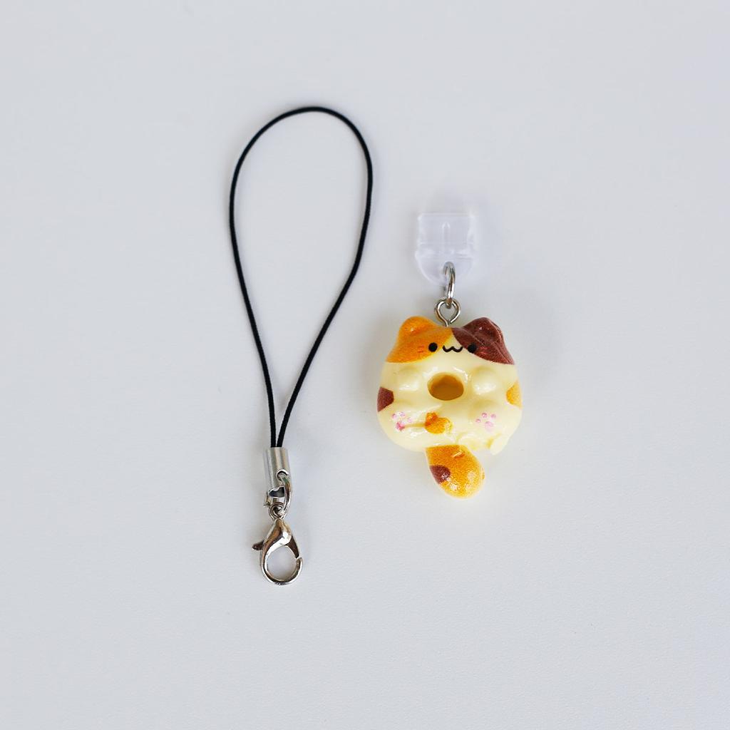 Подвеска-заглушка от пыли для мобильного телефона Милый пончик Кошка Аксессуары Украшение Для порта Iphone Type-c со шнурком для предотвращения потери