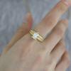 eveningbell [silver925] Waterdrop ring (gold)