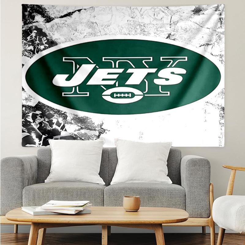 New York Jets logo Tapestry for Bedroom Aesthetic Classroom Tapestries Wall Hanging for Living Room Dorm Office,Ideal Creative Gift