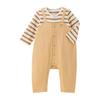 MIKIHOUSE HOT BISCUITS Coveralls for Boys and Size 80cm Girls, Beige, (Product Code 70-1219-145)