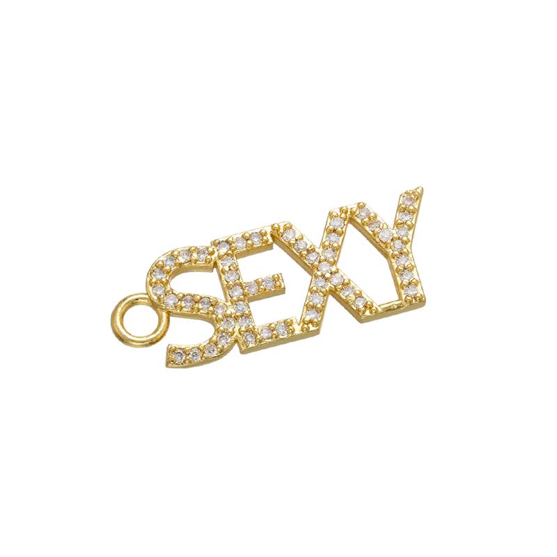 ZHUKOU CZ Хрустальные подвески-буквы BABE SEXY для DIY ручной работы серьги ожерелье Аксессуары для изготовления ювелирных изделий Компоненты модель:VD700