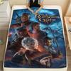 Фланелевое одеяло с принтом Baldur's Gate, Высококачественное, Удобное для всех сезонов, Домашний декор, Тепло и комфорт