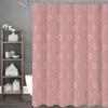 Pink White Daisy Shower Curtain, Bathroom Decorative Shower Curtain, Waterproof Shower Curtain with Hooks