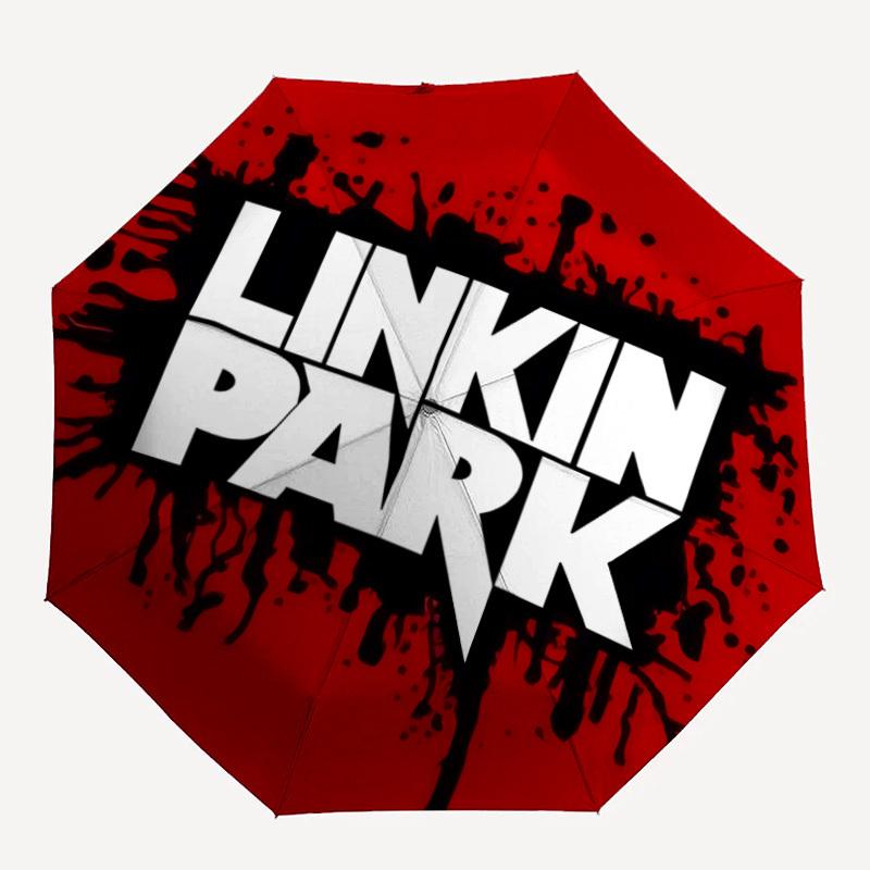1PC Linkin Park Band Automatic Open/Close Umbrella, 8-Rib Sturdy Frame, Lightweight Portable Umbrella, Commute, Business - Ideal Gift for Friend, Vibr