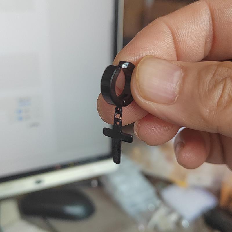 Непроколотые серьги-клипсы Cross Star – модные поддельные серьги в корейском стиле