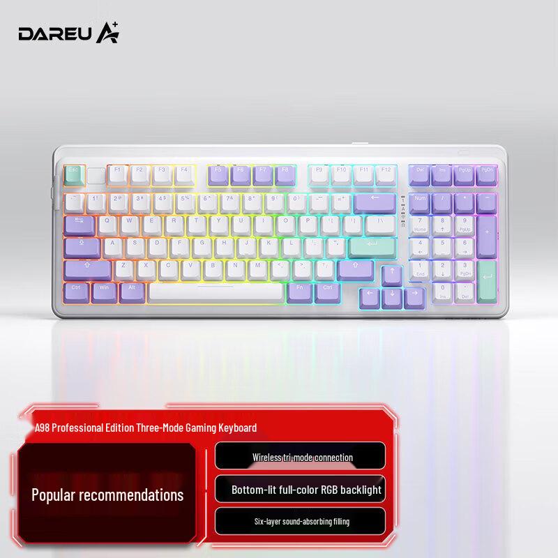 Механическая клавиатура Dareu A98 Pro с 98 клавишами и тройным режимом