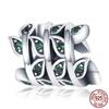 925 Sterling Silver Green Series Flower Tree Apple Pendant Diy Fine Beads Fit Original Fashion Charms Bracelet Women Jewelry