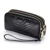 2024 New Snake Embossed Clutch Bags For Women Genuine Leather Long Wallet First Layer Of Cowhide Female Evening Clutches 3-layer