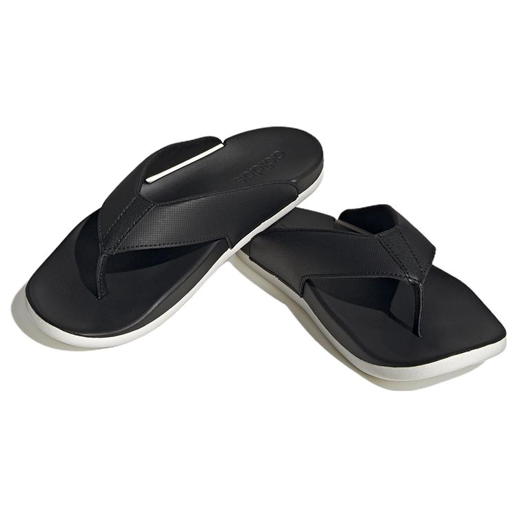 Adidas Adilette Comfort Flip Flop Black White Women Sneakers Core-Black Cloud-White HQ4458