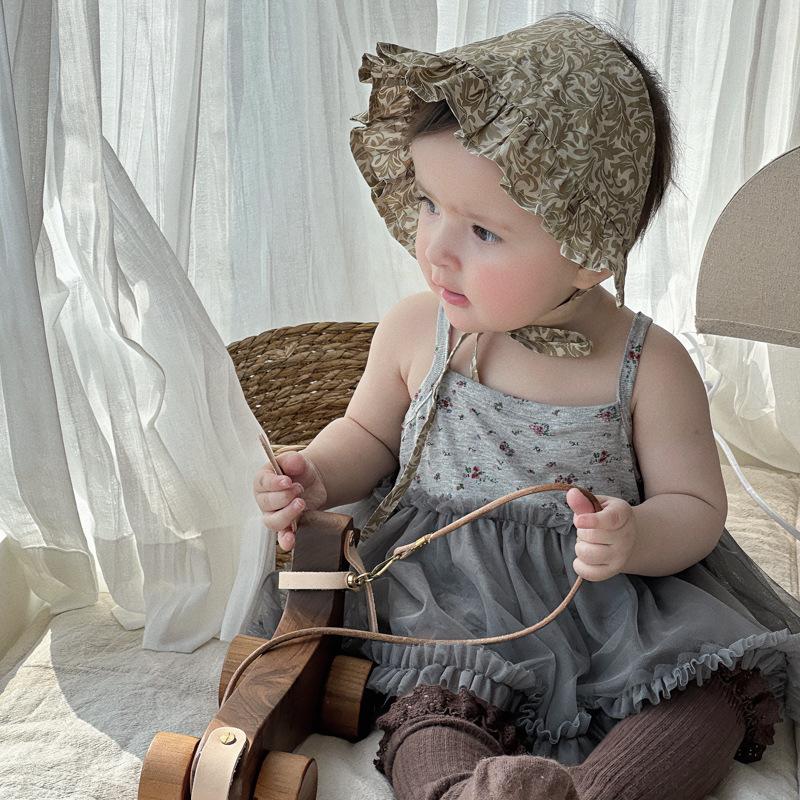 2024 милый комбинезон для ползания на подтяжках для новорожденных девочек, летний тонкий