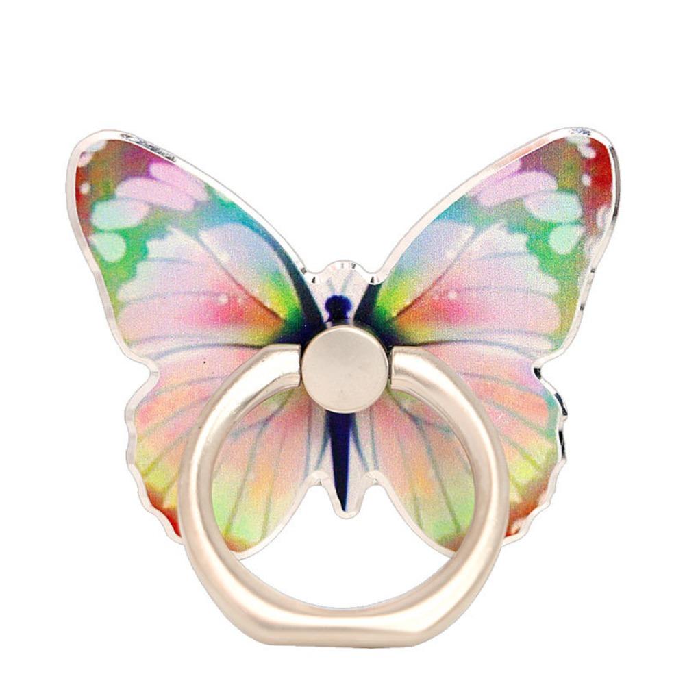 Luxury Cartoon Butterfly Phone Finger Ring Holder, Universal Mobile Phone Stand & Smartphone Accessory for IPhone 17/16/15
