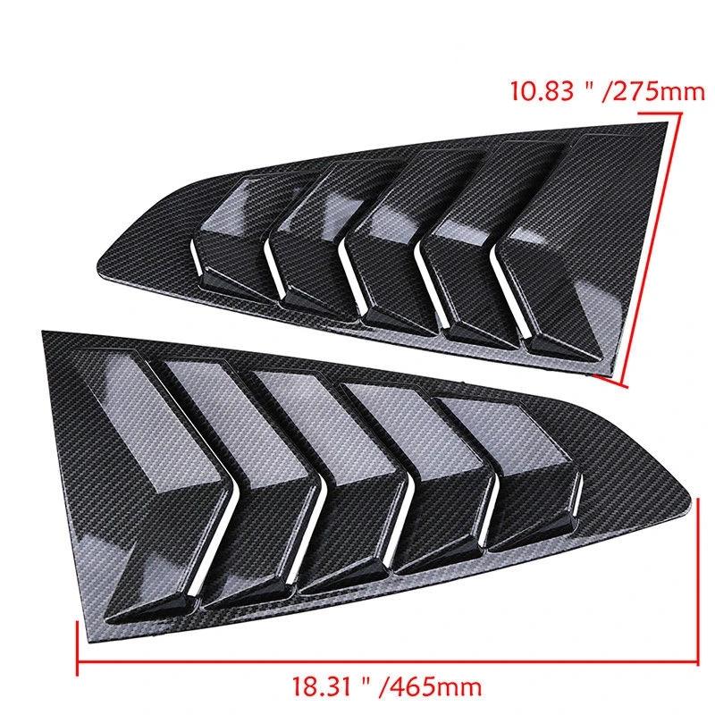 Rear Quarter Window Louvers For Ford Mustang 2015- Scoops Spoiler Car Tunning Panel Side Air Vent Cover Windshield