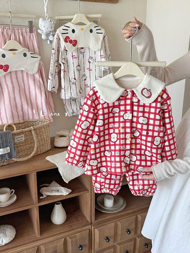 88277 Девочки Велюровый Пижамный Комплект - Новая Осень/Зима 2025 Домашняя Одежда для Детей