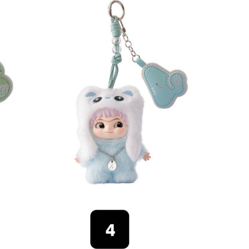 Genuine In Stock Wakuku 3.0 On A Roll Series  Dolls Cute Fluffy Collectable Figure Bag Charm Keychain Toys Holiday Gift