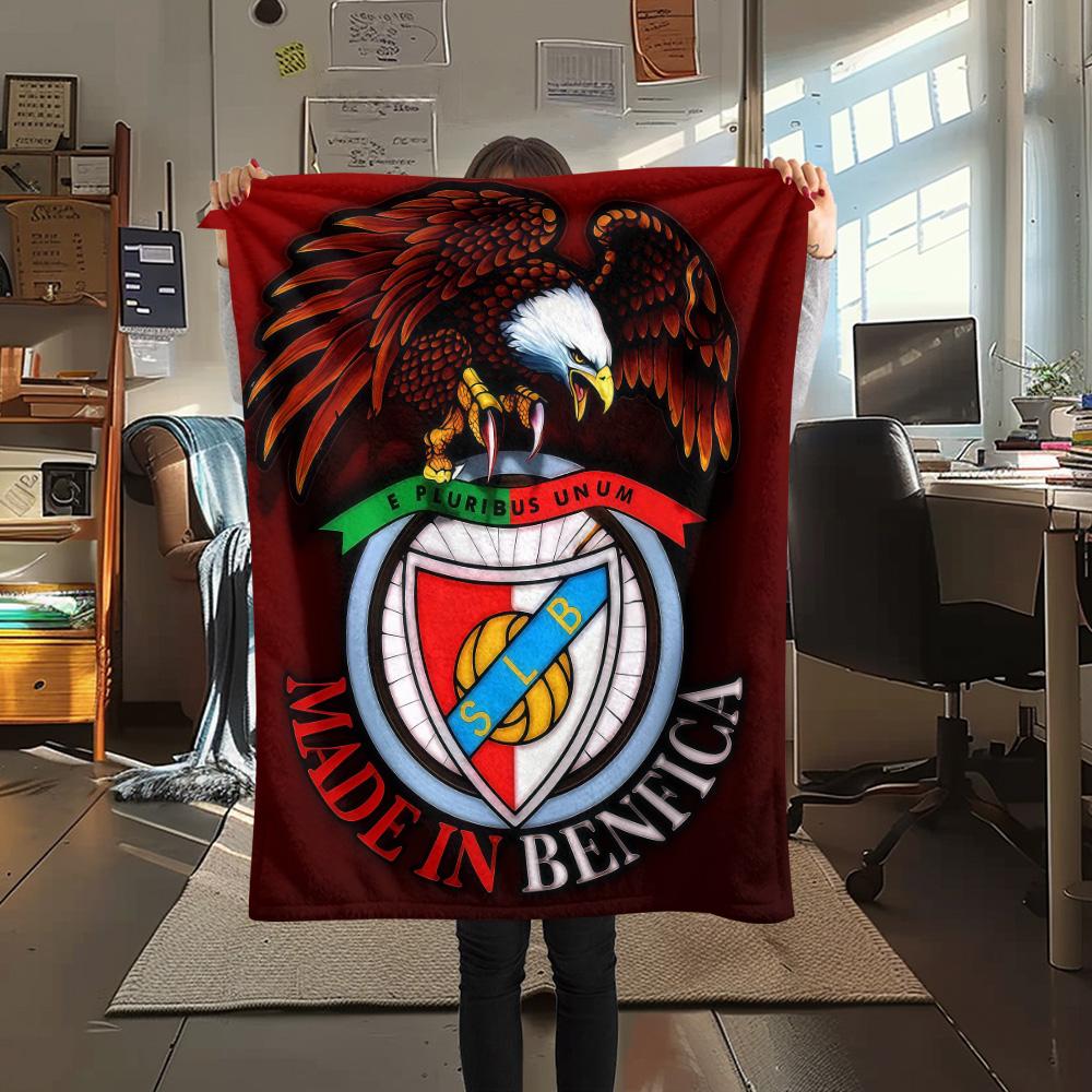 S.L. Benfica  POSTER  FlAannel Blanket, High quality Comfortable for All Seasons, Home Decor, Warmth and Comfort