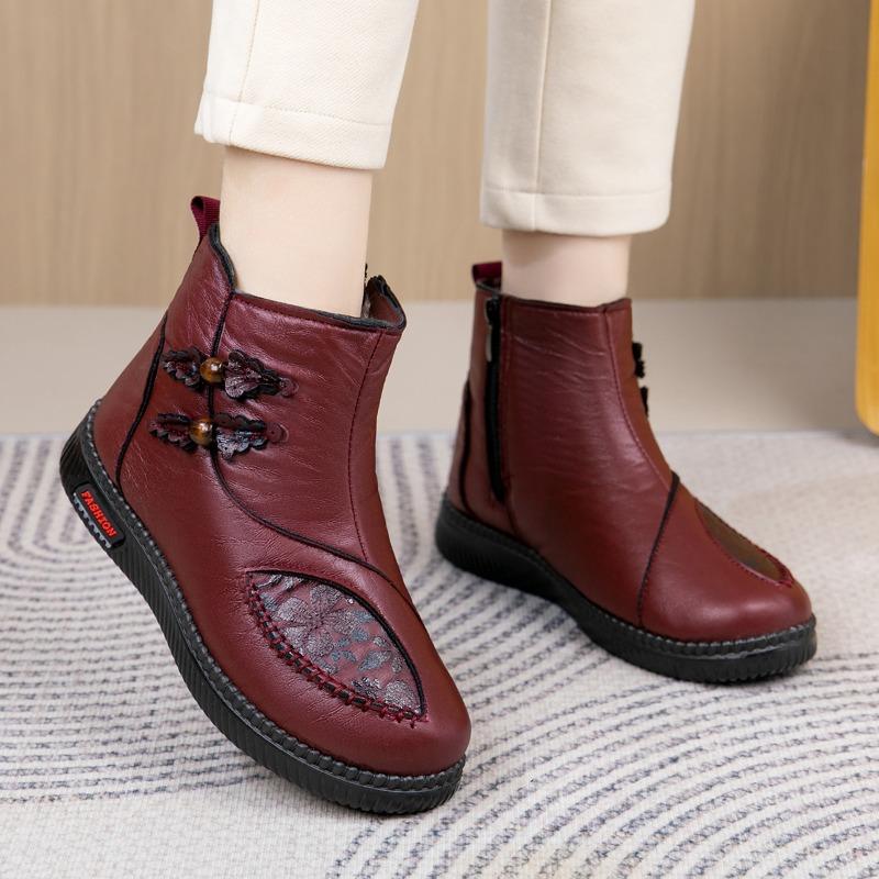 Женская обувь с флисом, теплая обувь, противоскользящие и водонепроницаемые ботинки на мягкой подошве